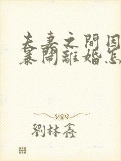 夫妻之间因为家暴闹离婚怎么处理