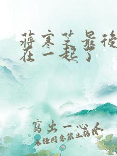 蒋寒芝最后和谁在一起了