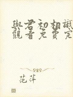 与君初相识在线观看免费完整版