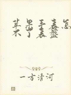 苹果手表怎么换不了表盘