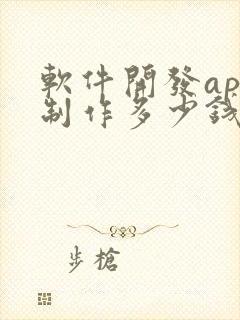 软件开发app制作多少钱