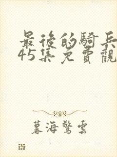 最后的骑兵1—45集免费观看