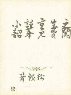 小说重生之不负韶华免费阅读全文