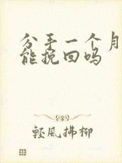 分手一个月了还能挽回吗