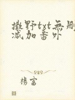 撒野txt无删减加番外