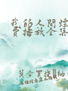 我的人间烟火免费播放全集