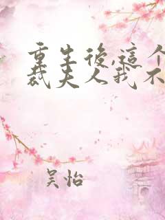 重生后,这个总裁夫人我不当了