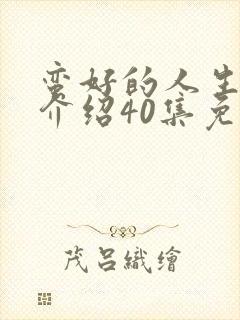 蛮好的人生剧情介绍40集免费观看