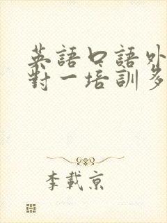 英语口语外教一对一培训多少钱