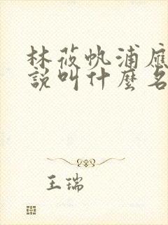 林莜帆浦应辛小说叫什么名字