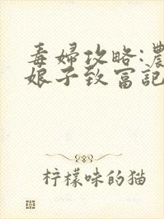 毒妇攻略:农家娘子致富记txt下载