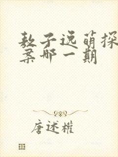 敖子逸萌探探探案哪一期