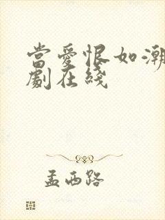 当爱恨如潮生短剧在线