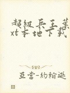 超级兵王叶谦txt本地下载