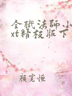 全职法师小说txt精校版下载