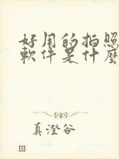 好用的拍照修图软件是什么