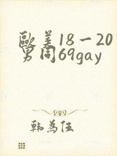 欧美18一20男同69gay