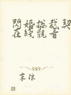 闪婚总裁契约妻在线观看