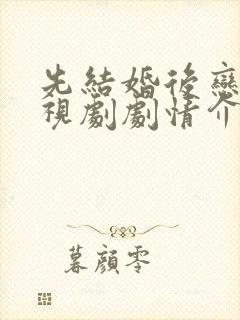 先结婚后恋爱电视剧剧情介绍