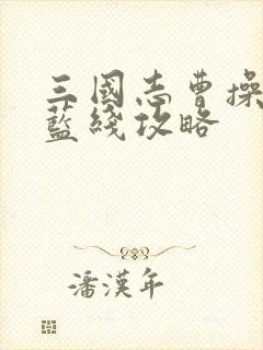 三国志曹操传红蓝线攻略