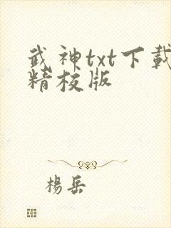 武神txt下载精校版