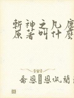 斩神之凡尘神域原著叫什么