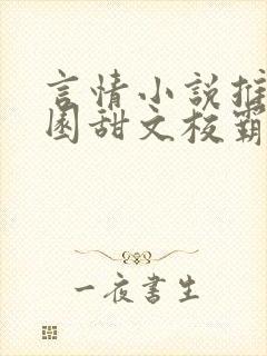 言情小说推荐校园甜文校霸