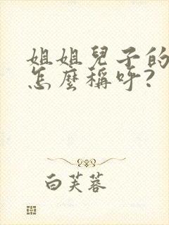 姐姐儿子的女儿怎么称呼?