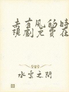 去有风的时候电视剧免费在线观看