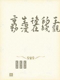 重生后的王小小动漫在线观看