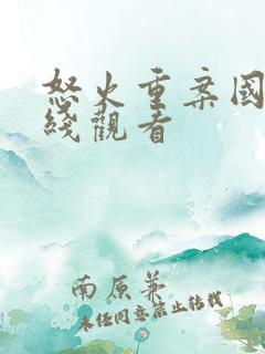 怒火重案国语在线观看