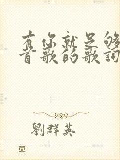 有你就足够是哪首歌的歌词