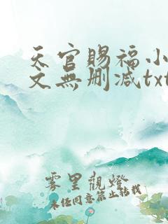 天官赐福小说全文无删减txt下载