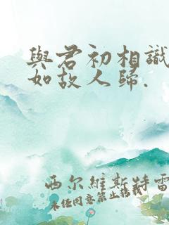 与君初相识,犹如故人归.