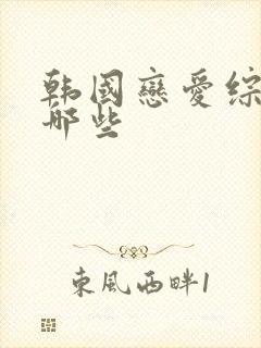 韩国恋爱综艺有哪些