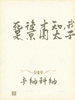 死后才知,我竟是京圈太子白月光演员