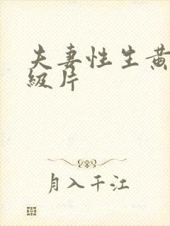 夫妻性生黄色一级片