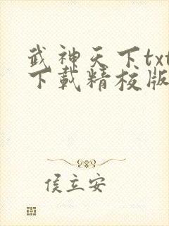 武神天下txt下载精校版