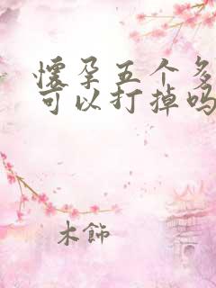 怀孕五个多月还可以打掉吗