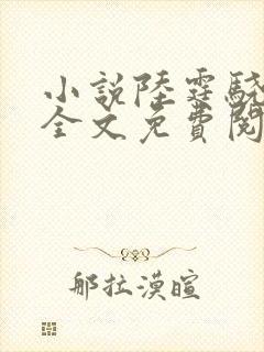 小说陆霆骁宁夕全文免费阅读