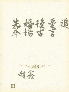 先婚后爱追妻火葬场古言