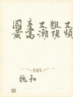 国产又粗又爽又黄高潮视频