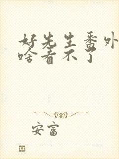 好先生番外篇为啥看不了