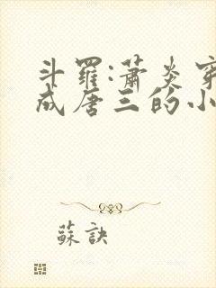 斗罗:萧炎穿越成唐三的小说