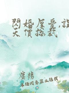 闪婚厚爱,误嫁天价总裁