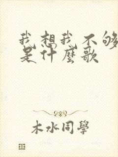 我想我不够爱你是什么歌