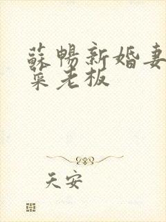 苏畅新婚妻子与菜老板