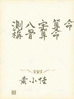 测八字算命免费称骨算命