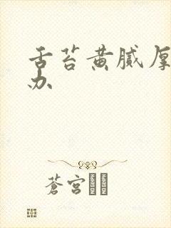 舌苔黄腻厚怎么办