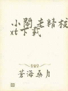 小阁老精校版txt下载